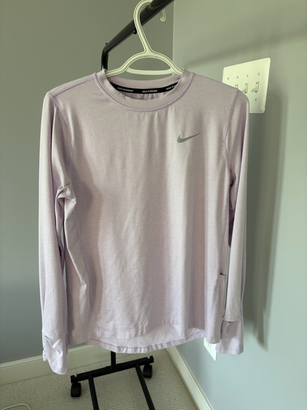 Nike Dri-FIT Long Sleeve Crew Top - Lavender